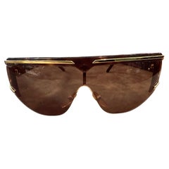 1990s Luxury Oversized Mask Sunglasses by Valentino