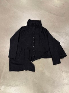 1990s Maison Margiela Miss Deanna asymmetrical patchwork cardigan