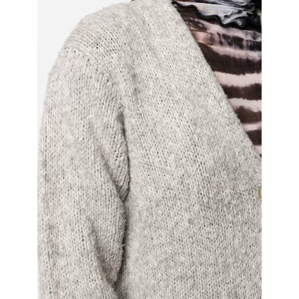 Women's 1990s Maison Martin Margiela Grey Wool Cardigan