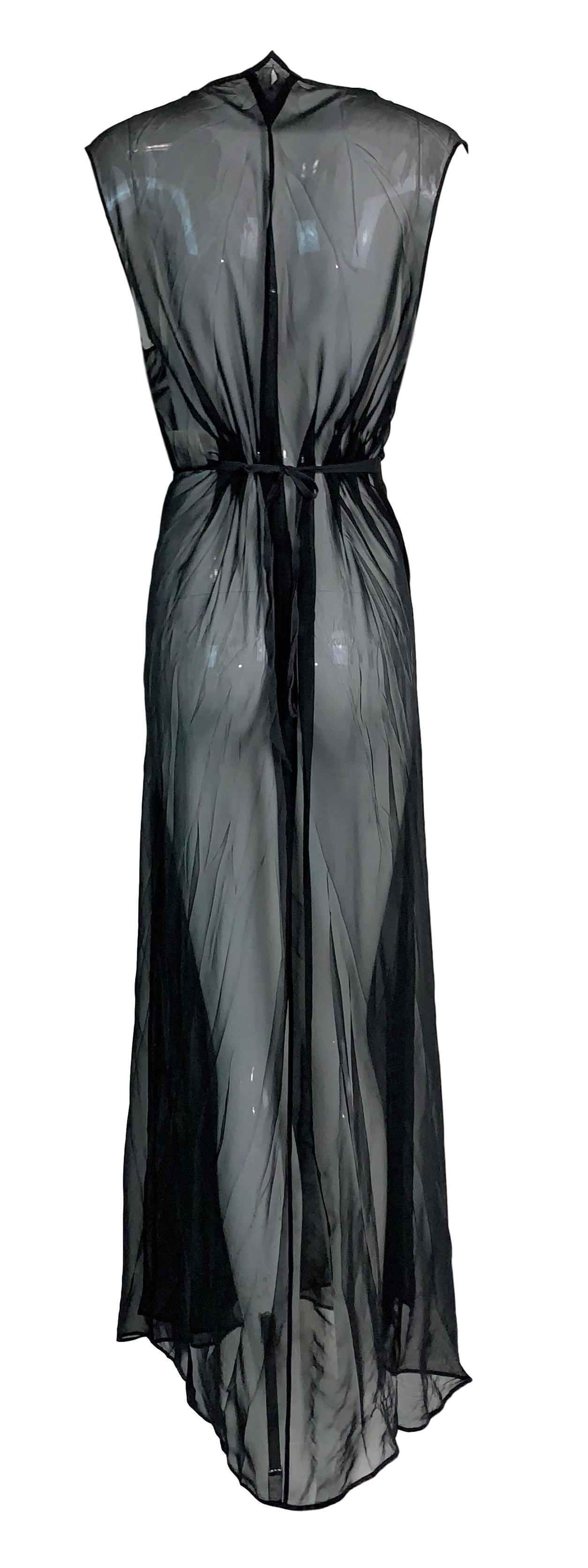 sheer black gown