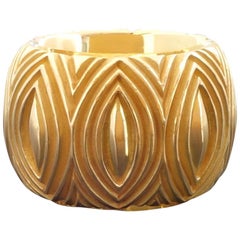 1990s Majo Fruithof Modern Sculpted Gold Band Ring, Switzerland