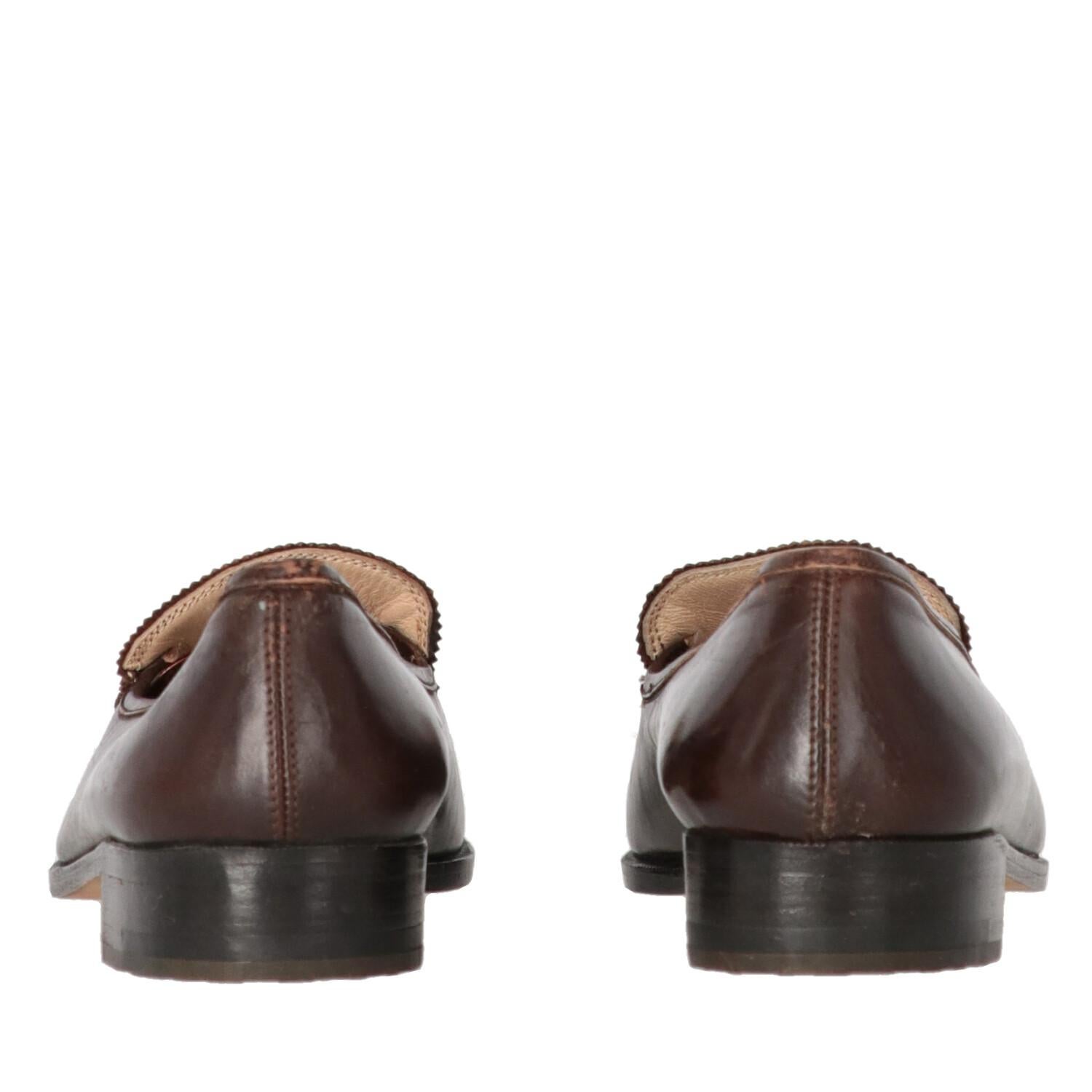 1990s Manolo Blahnik Brown Leather Loafers 1