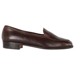 1990s Manolo Blahnik Brown Leather Loafers