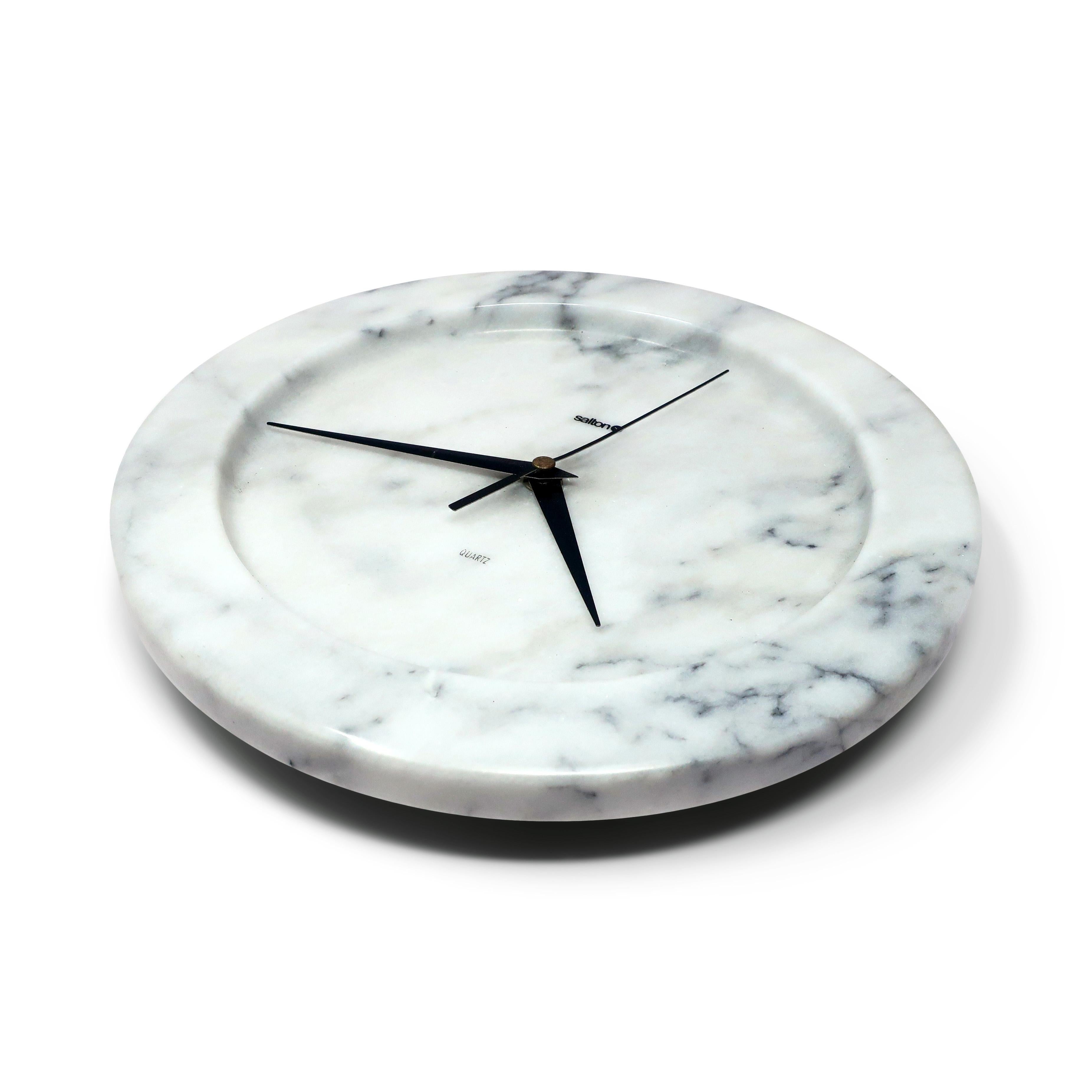 Post-Modern 1990s Marble Wall Clock by Salton For Sale