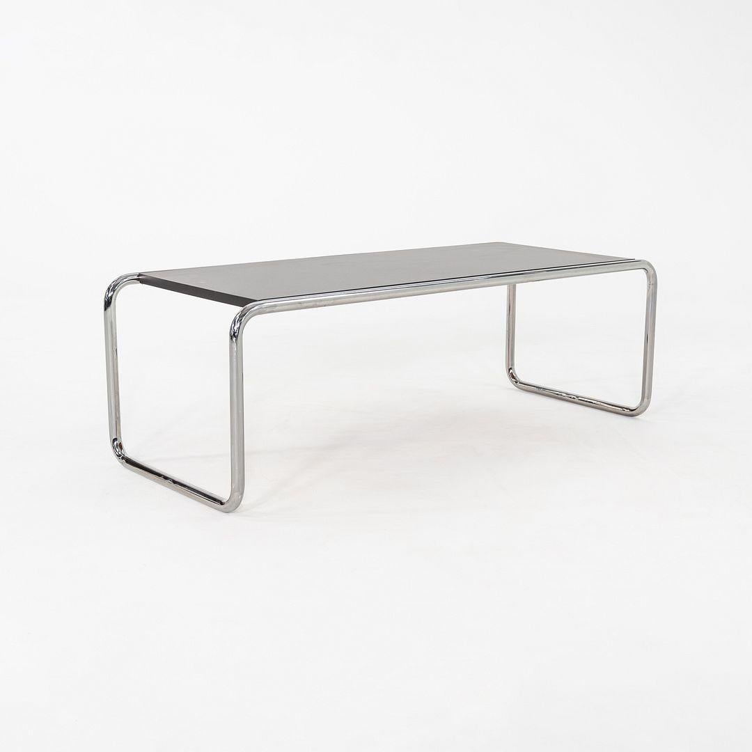 1990s Marcel Breuer for Thonet Laccio Coffee Table in Black Laminate For Sale 3