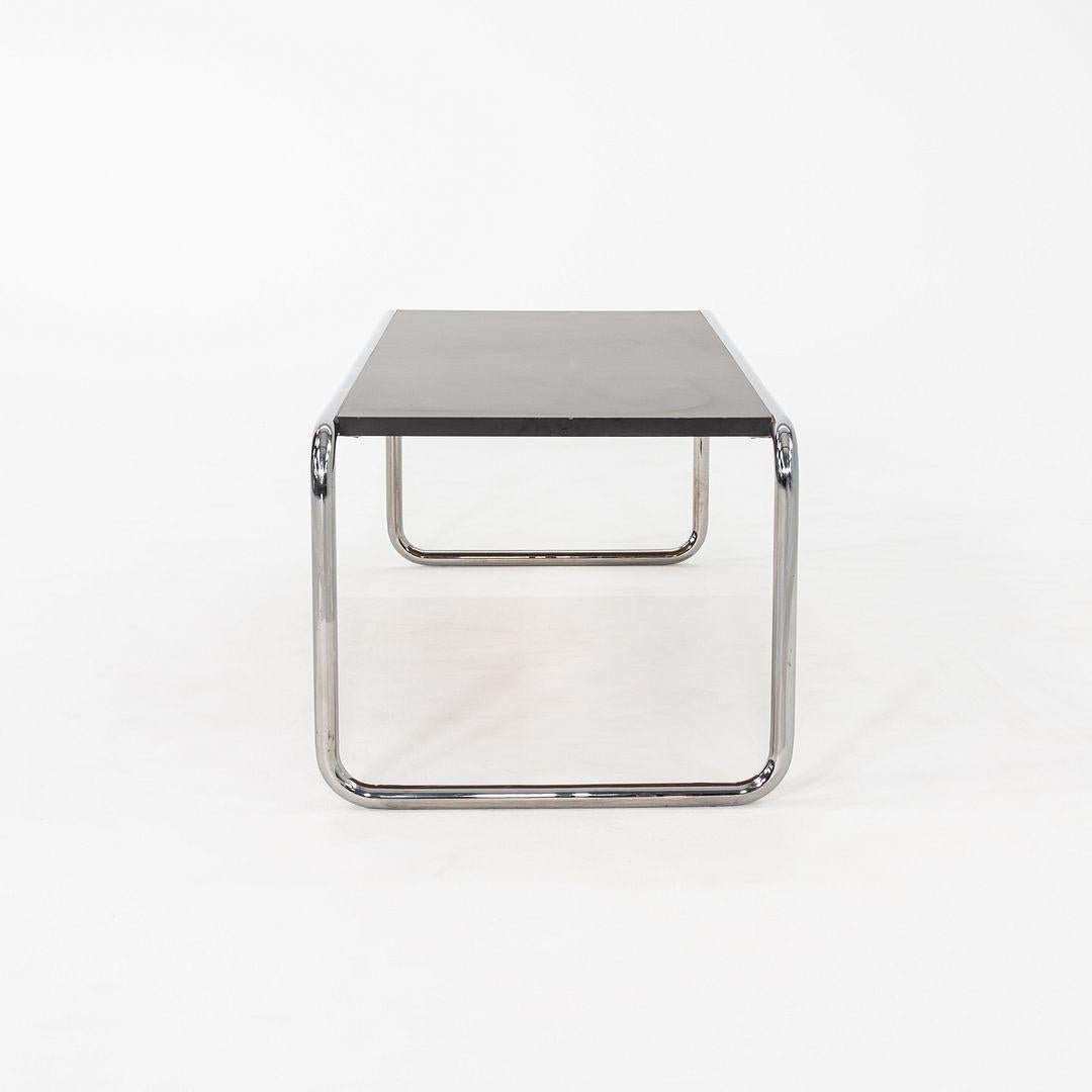 1990s Marcel Breuer for Thonet Laccio Coffee Table in Black Laminate For Sale 5