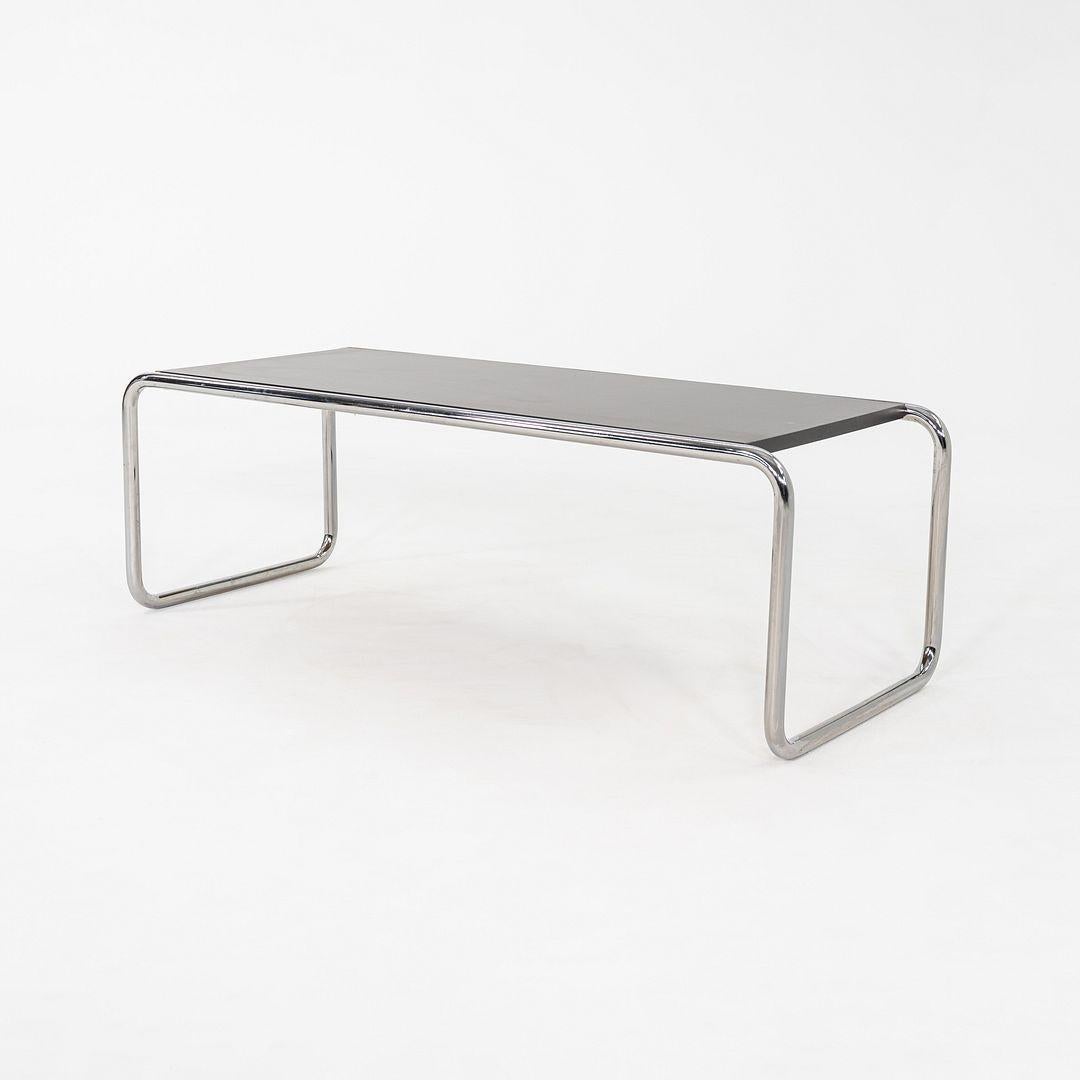 Modern 1990s Marcel Breuer for Thonet Laccio Coffee Table in Black Laminate For Sale