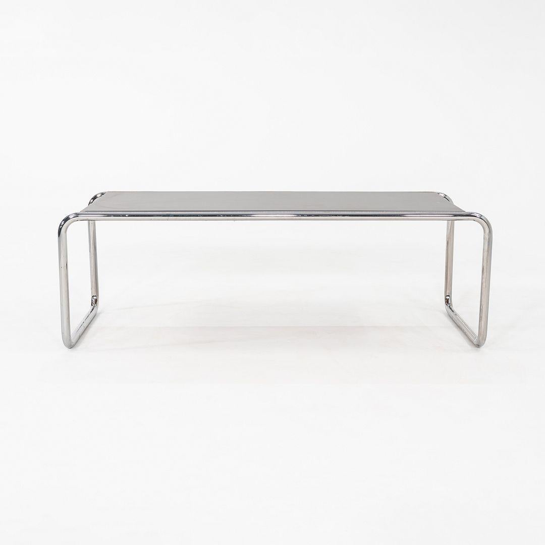 American 1990s Marcel Breuer for Thonet Laccio Coffee Table in Black Laminate For Sale