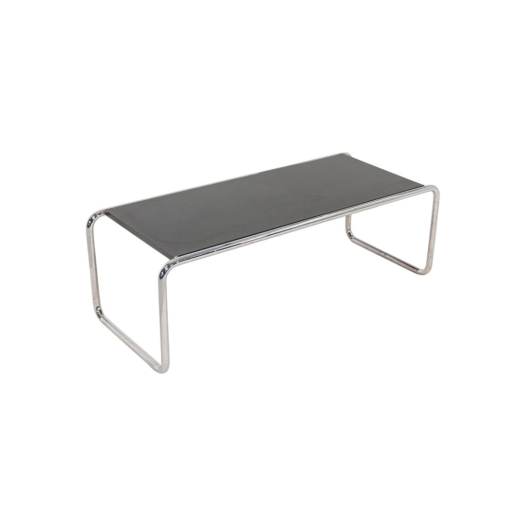 1990s Marcel Breuer for Thonet Laccio Coffee Table in Black Laminate