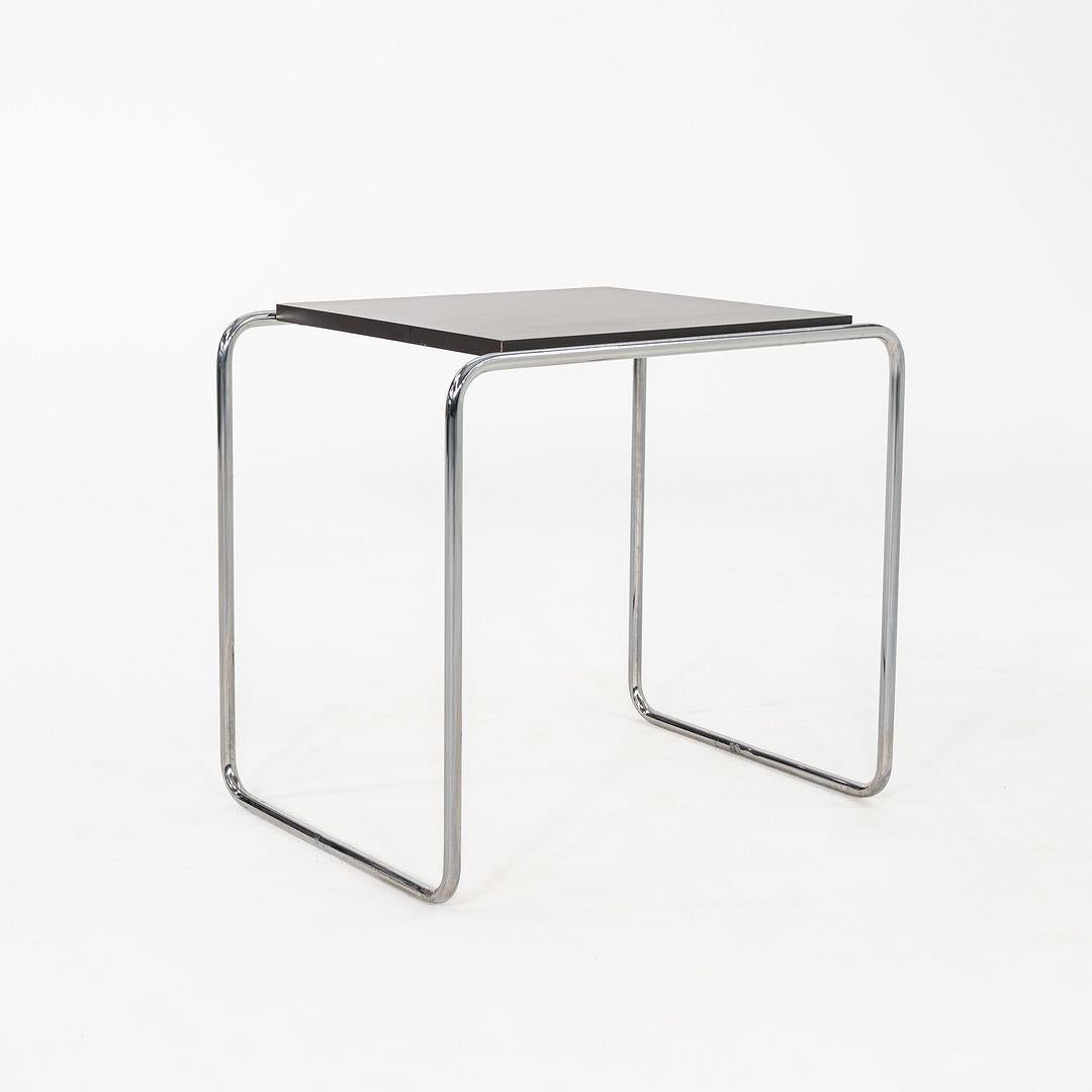 1990 Marcel Breuer for Thonet Laccio Tall Side / End Table in Black Laminate en vente 3