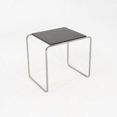 1990s Marcel Breuer for Thonet Laccio Tall Side / End Table in Black Laminate