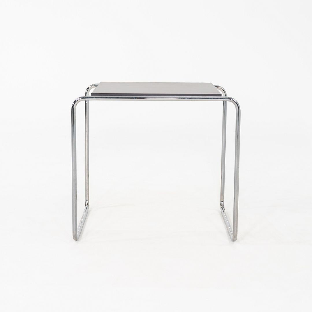 Américain 1990 Marcel Breuer for Thonet Laccio Tall Side / End Table in Black Laminate en vente