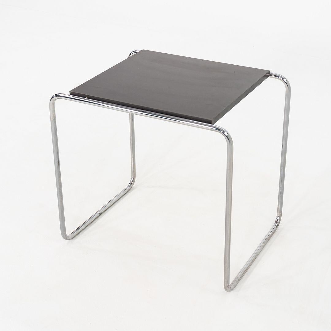 1990 Marcel Breuer for Thonet Laccio Tall Side / End Table in Black Laminate Bon état - En vente à Philadelphia, PA