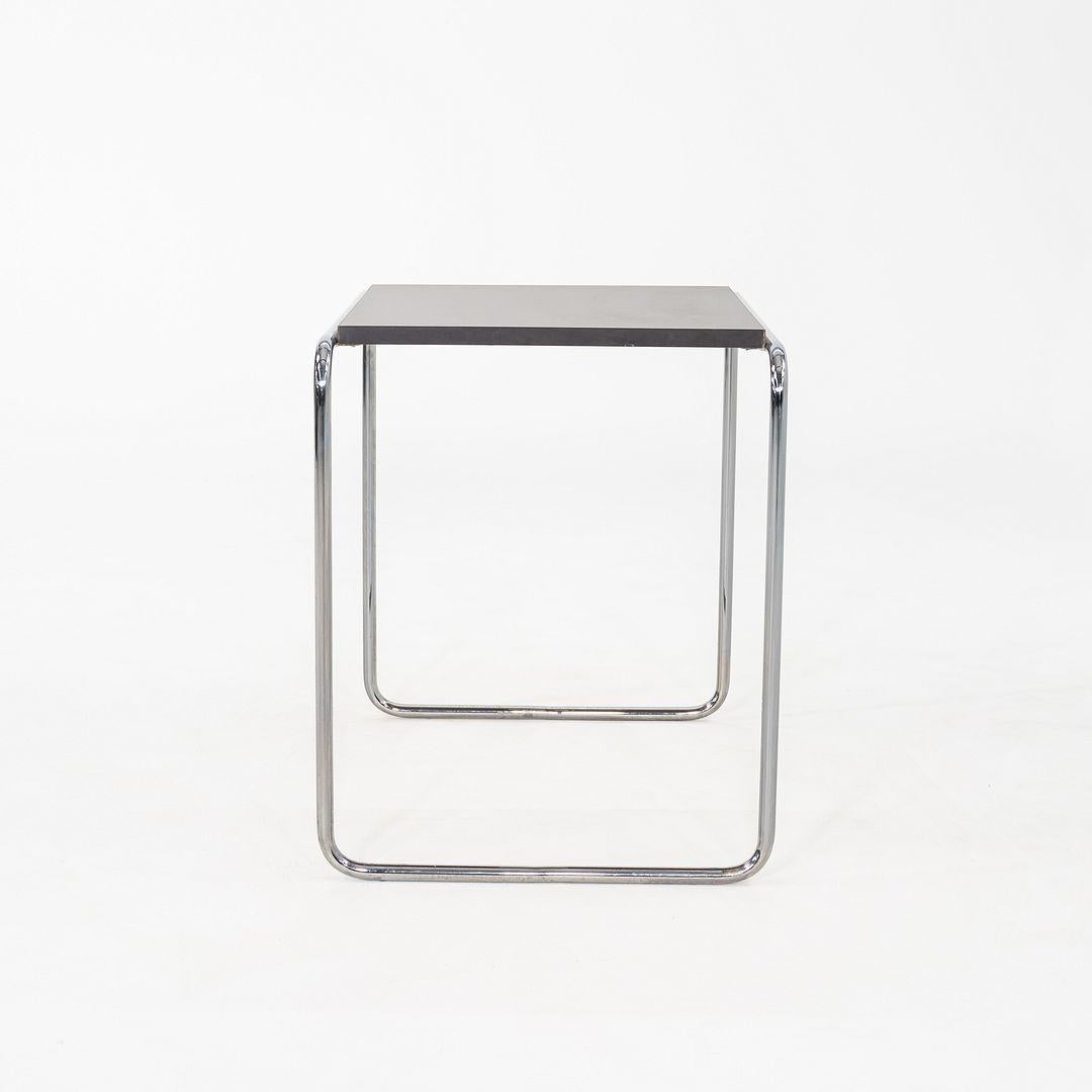 1990 Marcel Breuer for Thonet Laccio Tall Side / End Table in Black Laminate en vente