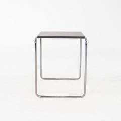 1990 Marcel Breuer for Thonet Laccio Tall Side / End Table in Black Laminate