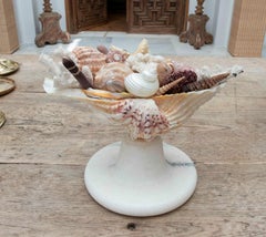 1990er Marine Tafelaufsatz mit Muscheln und Marmorsockel