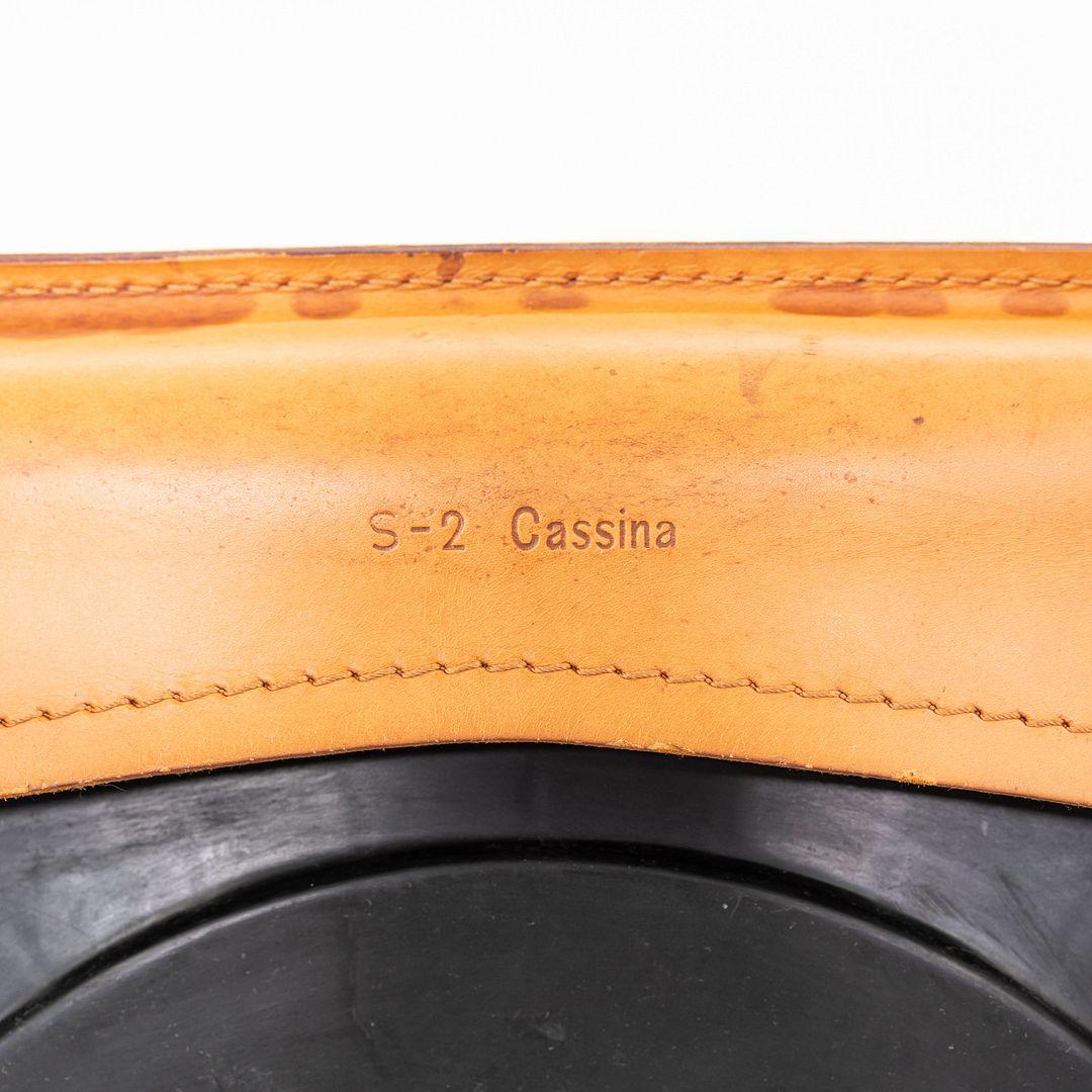Mario Bellini per Cassina Cab Arm / Dining Chair del 1990 in pelle cognac in vendita 5