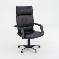 1990s Mario Bellini for Vitra Imago High Back Desk Chair in Black Leather