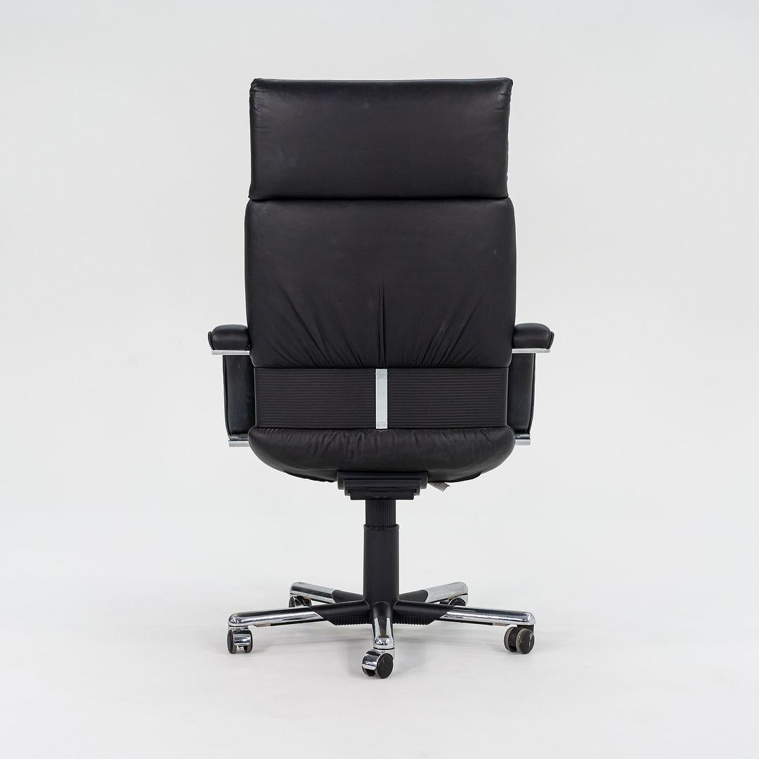 Années 1990 Mario Bellini for Vitra Imago High Back Desk Chair in Black Leather (Chaise de bureau à haut dossier en cuir noir) en vente 1
