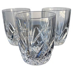 1990 Waterford Marquis Barware Juego de tres vasos de cristal
