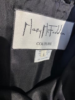 1990s Mary McFadden Black Pleated Grecian Dress