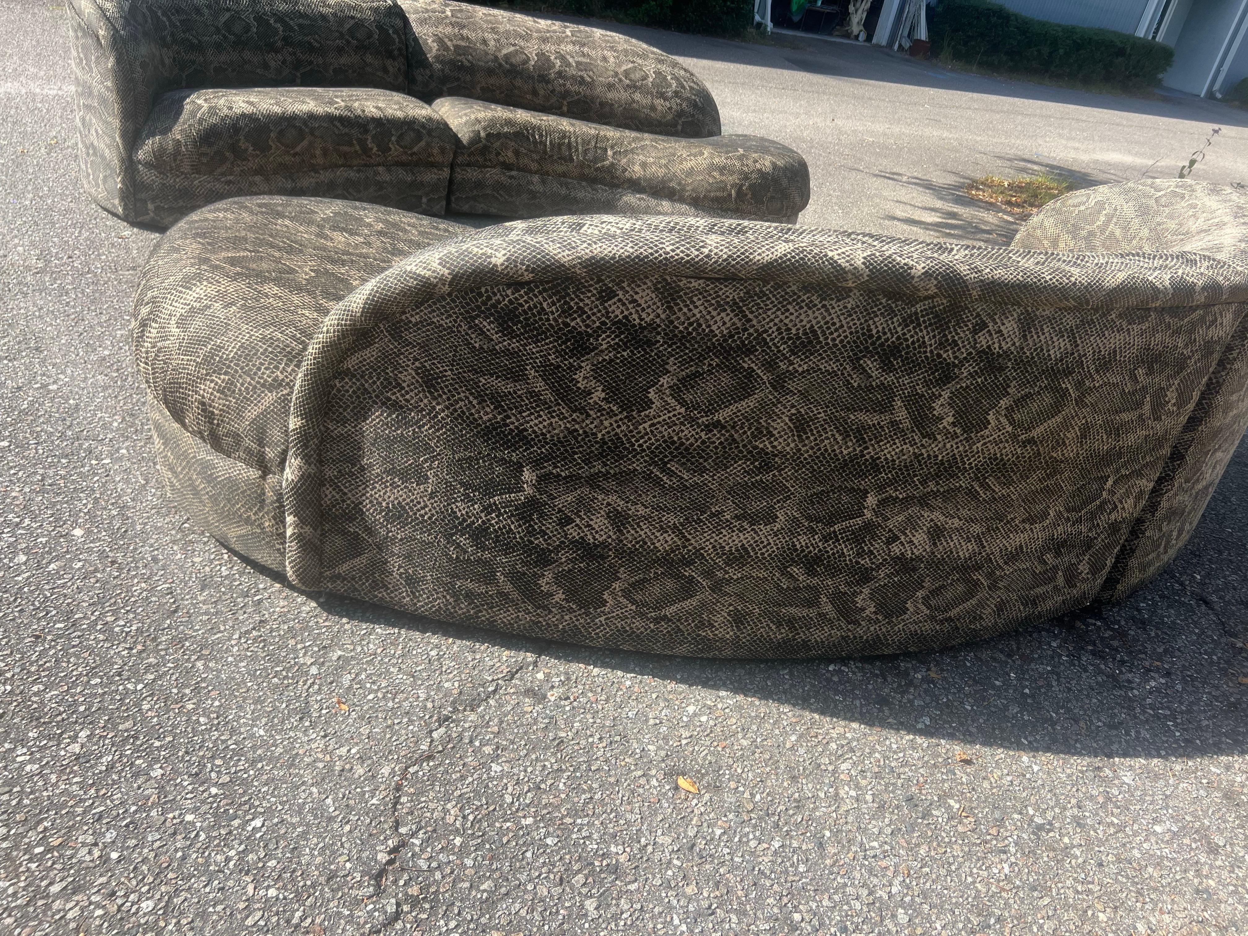 1990er Maurice Villency Serpentinen-Sofas aus Serpentinen-Set – 2er-Set im Angebot 5
