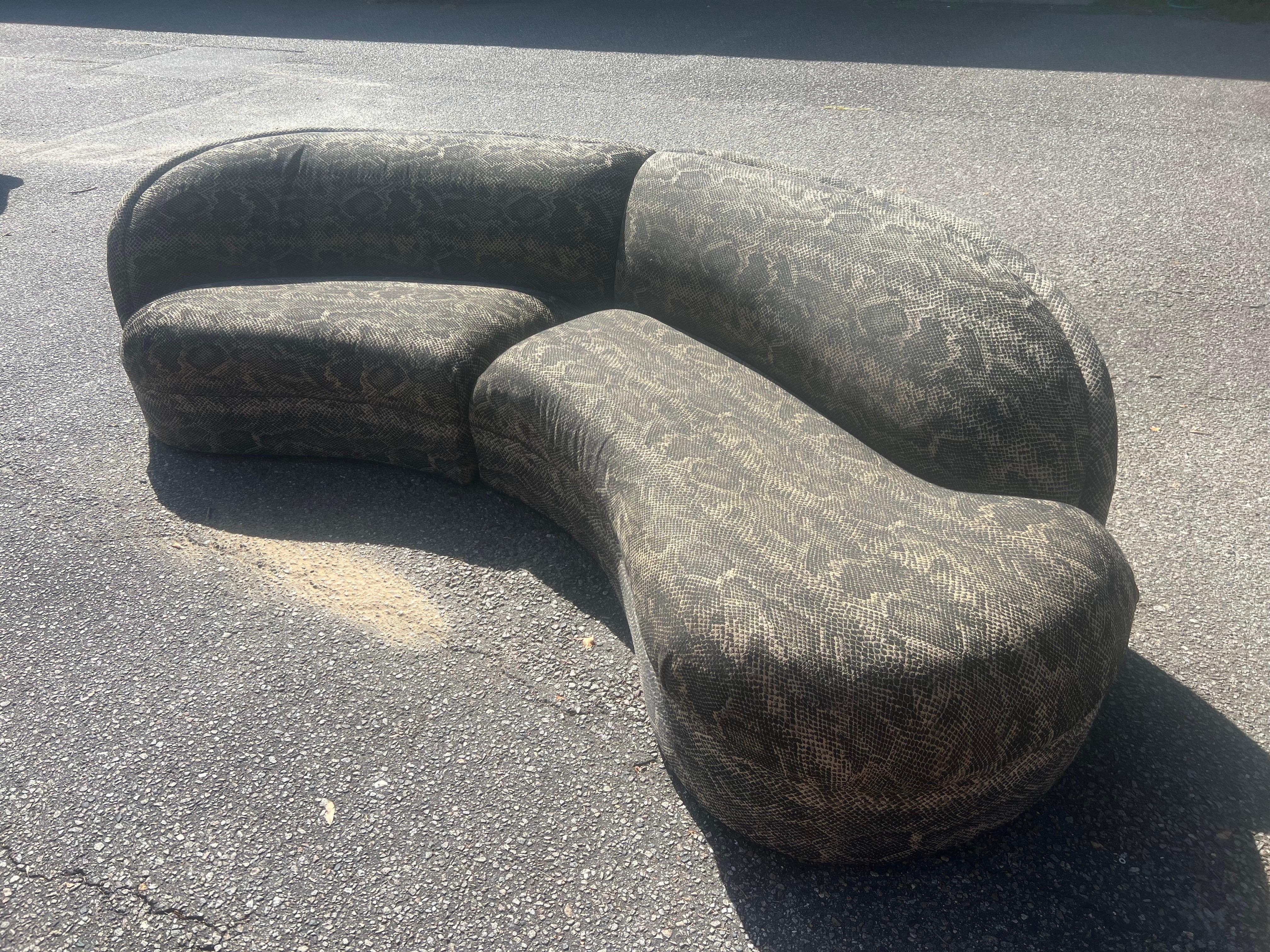 1990er Maurice Villency Serpentinen-Sofas aus Serpentinen-Set – 2er-Set im Angebot 1
