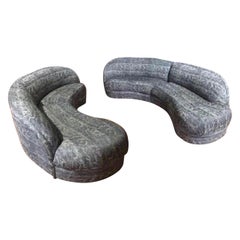 1990er Maurice Villency Serpentinen-Sofas aus Serpentinen-Set – 2er-Set