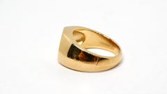 1990 "Maximillano Emperador" Pièce de monnaie plaquée or 14k Bague cocktail gravée