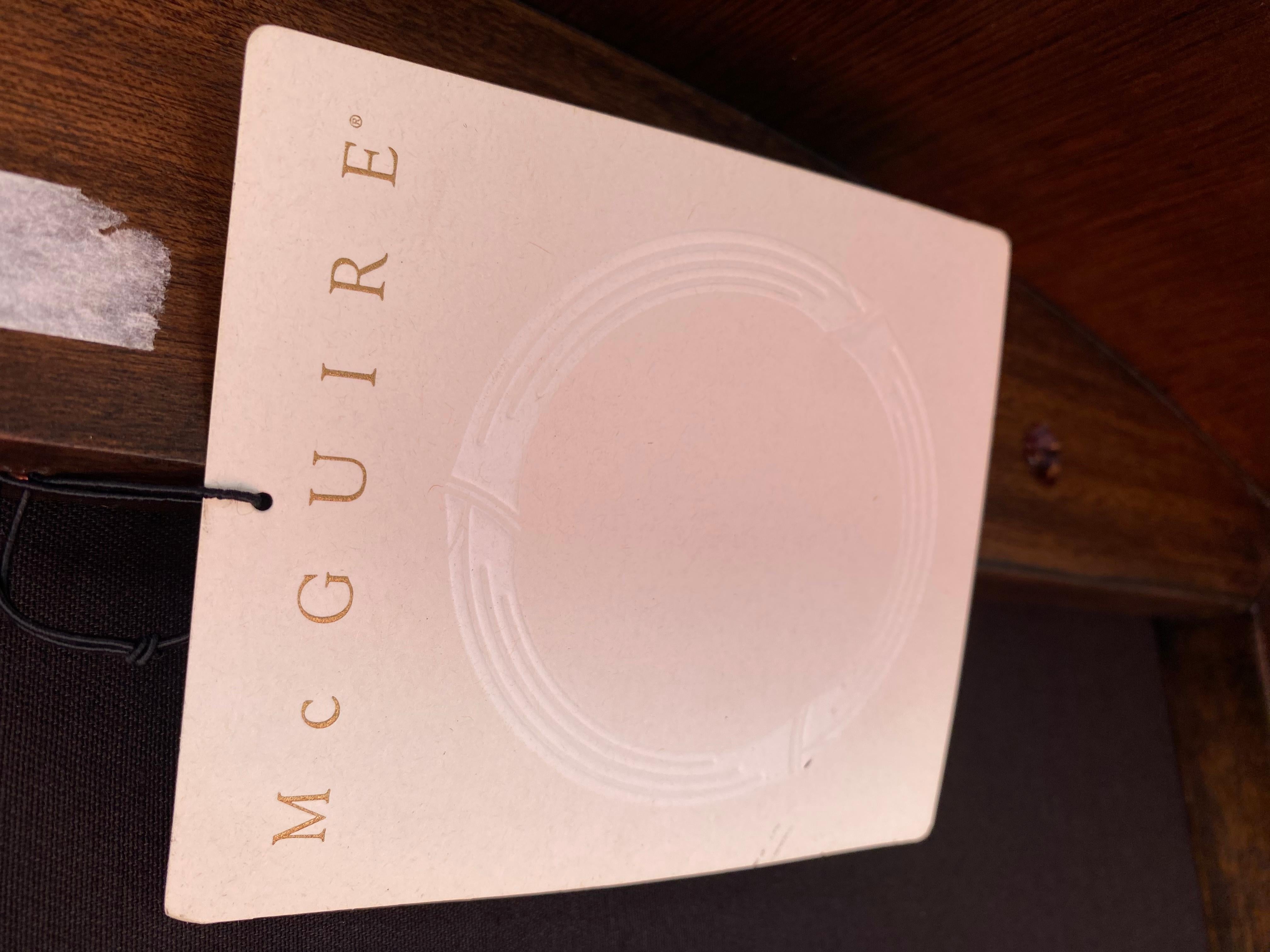 1990 Mcguire - Sedie da club con cassa in legno in stile Art Deco, set di 2 in vendita 12