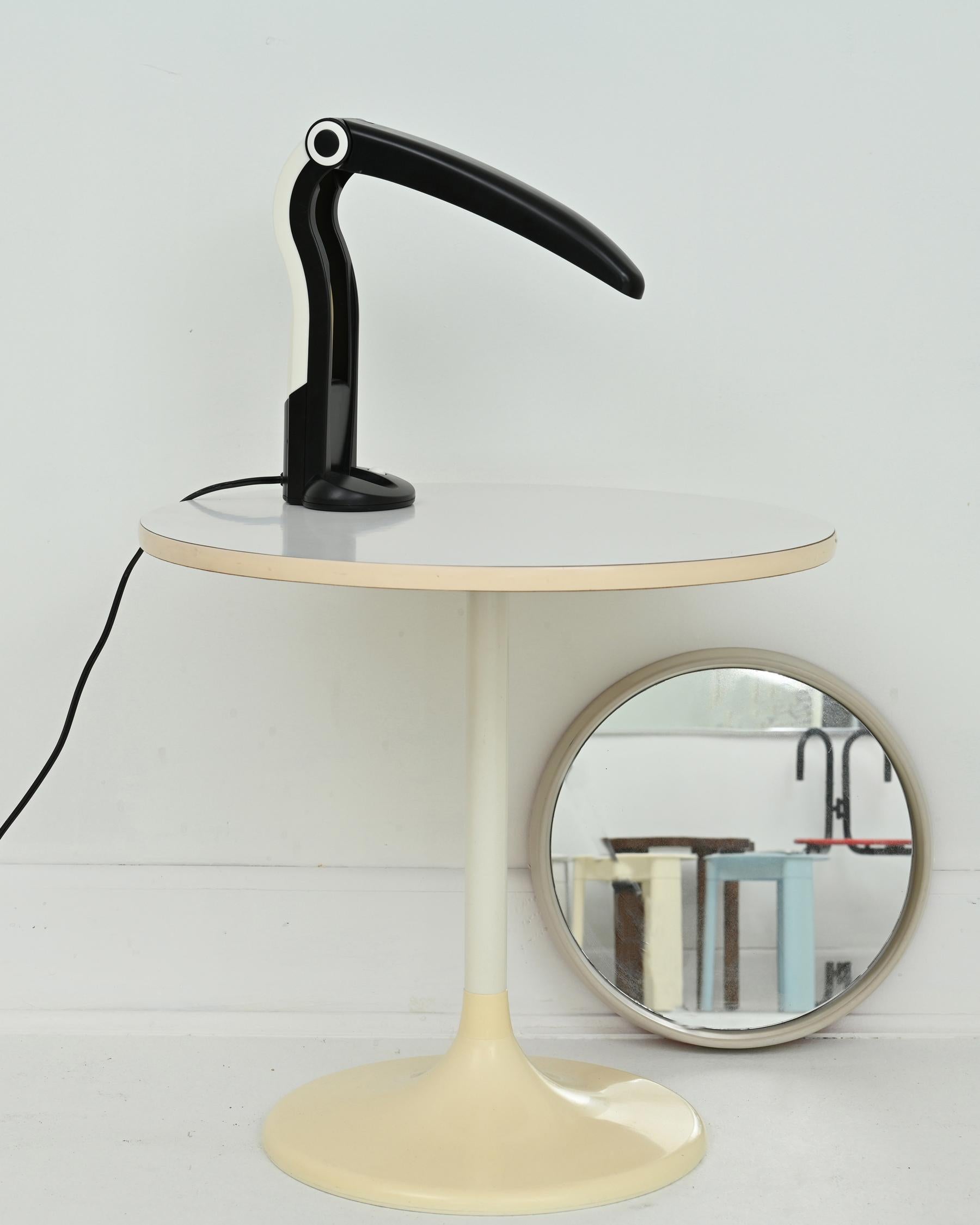 Post-Modern 1990s Memphis Design Black Toucan Table Lamp by H.T. Huang for Huangslite