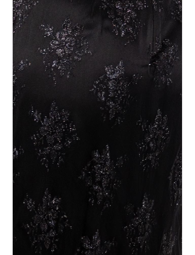 1990S Metallic Black Rayon/Lurex Lace Gown For Sale 6