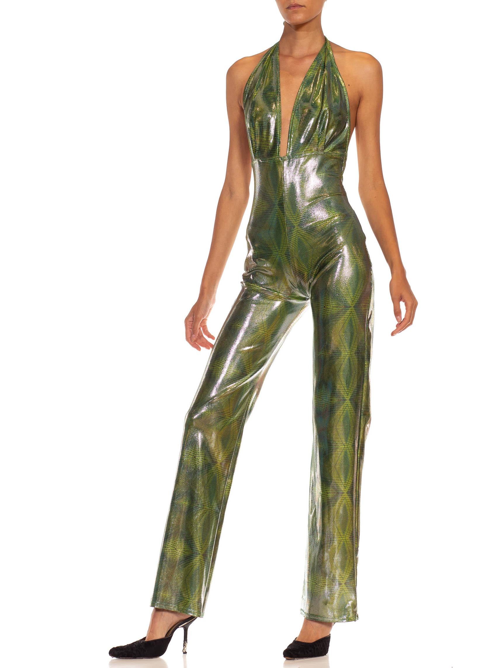 green spandex jumpsuit