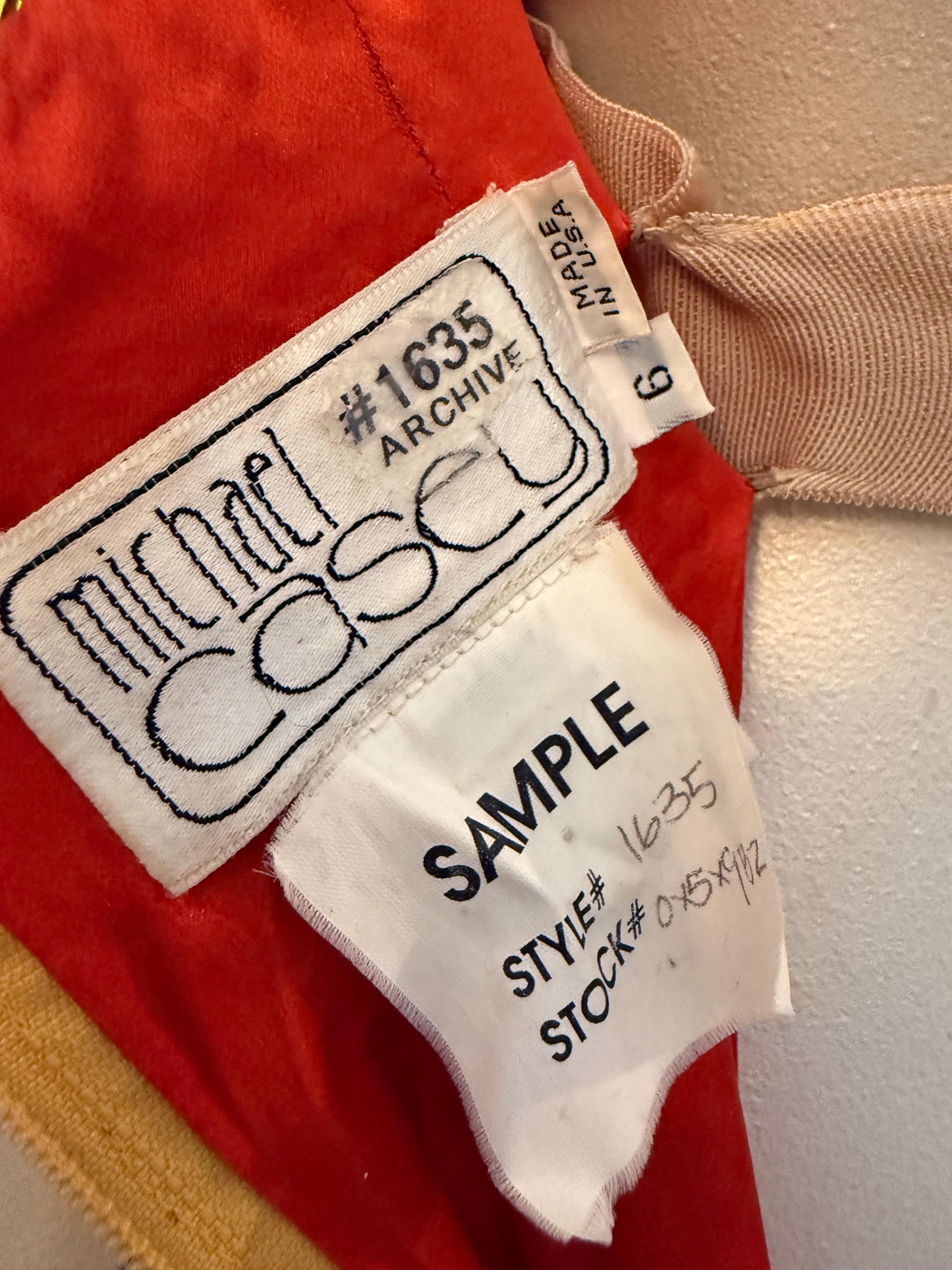 1990s Michael Casey Rainbow Striped Bugle Bead & Crystal Mini Halter Dress For Sale 12
