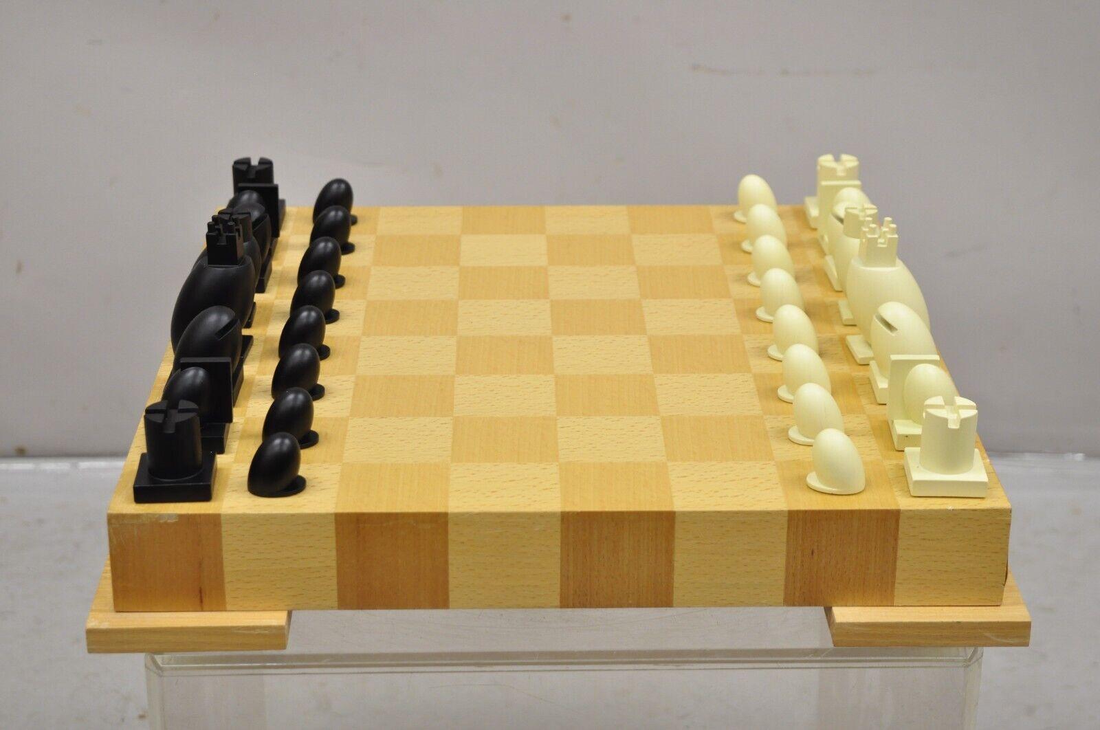 1990s Michael Graves Chess and Checkers Postmodern Set Maplewood Board Modern For Sale 9