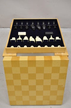 1990s Michael Graves Chess and Checkers Postmodern Set Maplewood Board Modern
