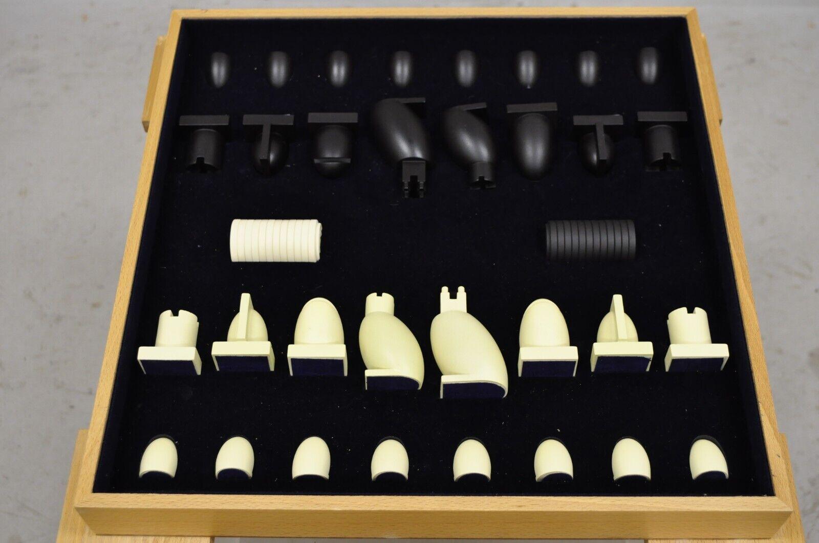 Late 20th Century 1990s Michael Graves Chess and Checkers Postmodern Set Maplewood Board Modern For Sale