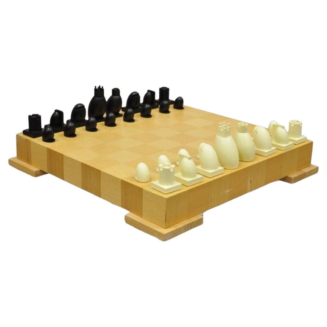 1990s Michael Graves Chess and Checkers Postmodern Set Maplewood Board Modern