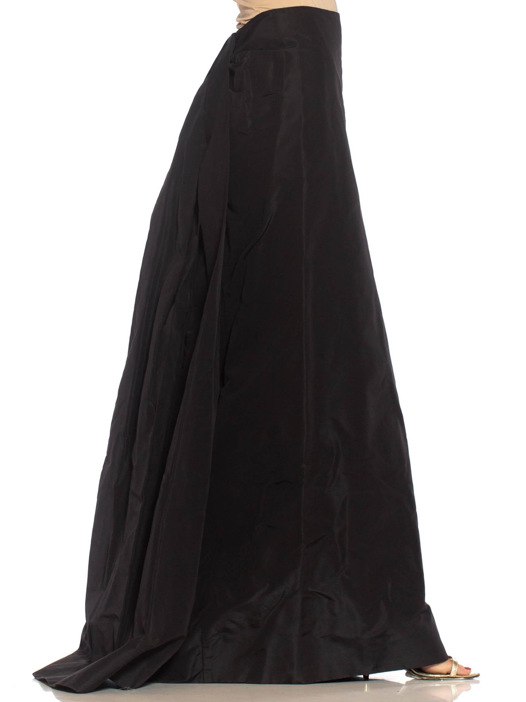 long black taffeta evening skirt