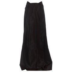 Vintage 1990S MICHAEL KORS Black Silk Taffeta Trained Evening Skirt NWT