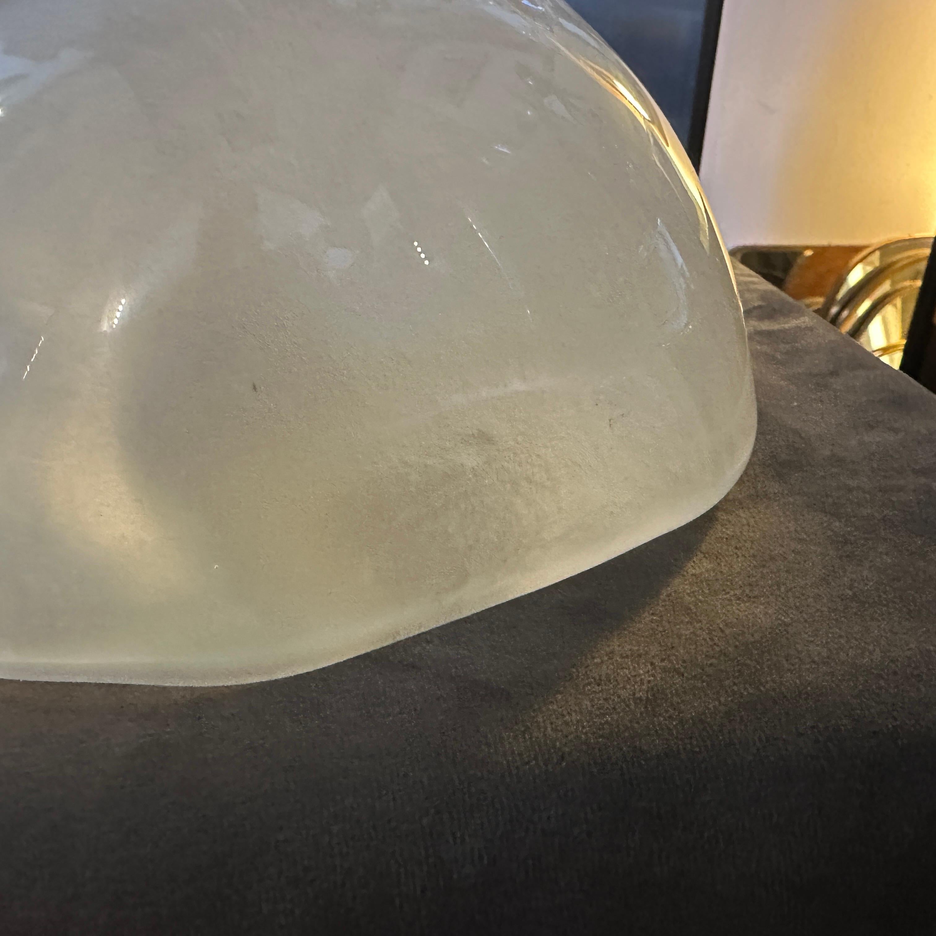 1990er Jahre Mid-Century Modern Barovier Stil Murano Glas und Messing Wandleuchter im Angebot 2