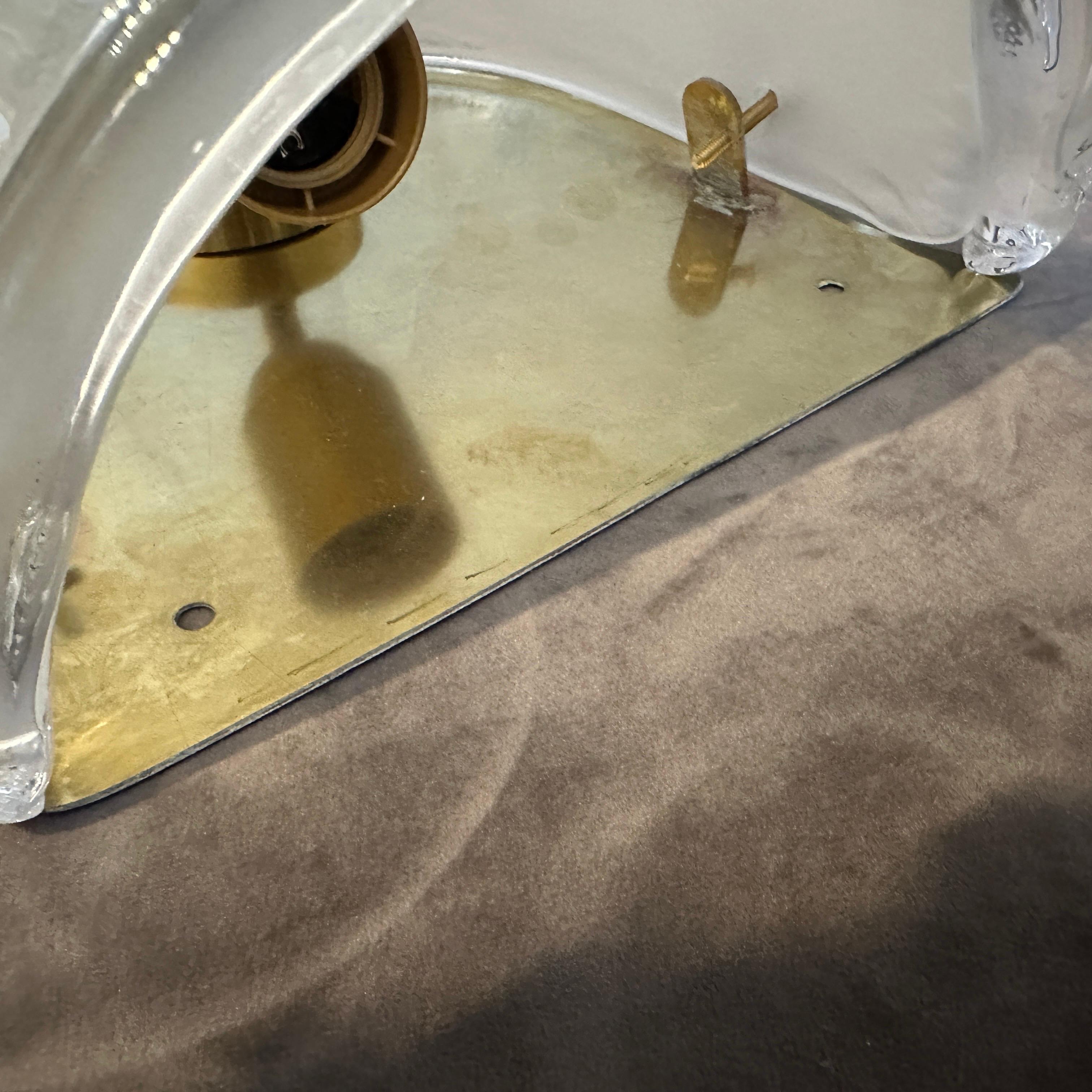 Apliques de pared de latón y cristal de Murano estilo Barovier de mediados de siglo XX en venta 2