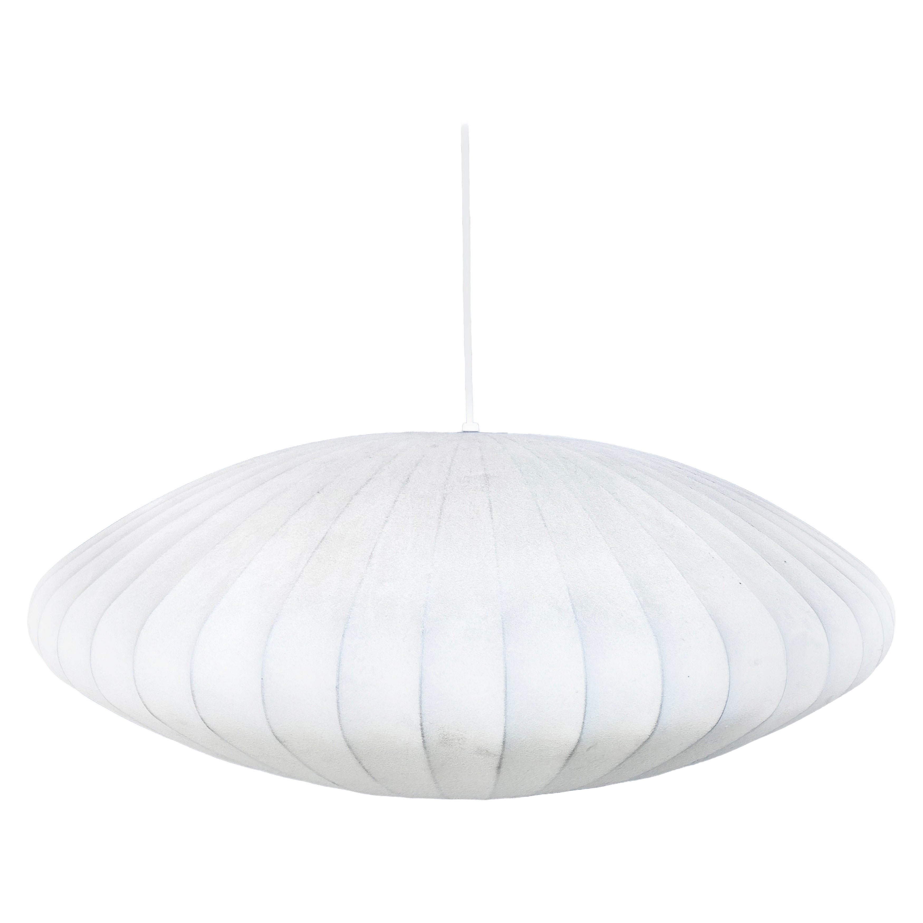 1990s Mid-Century Modern Modernica Bubble Pendant Light in White Fiberglass