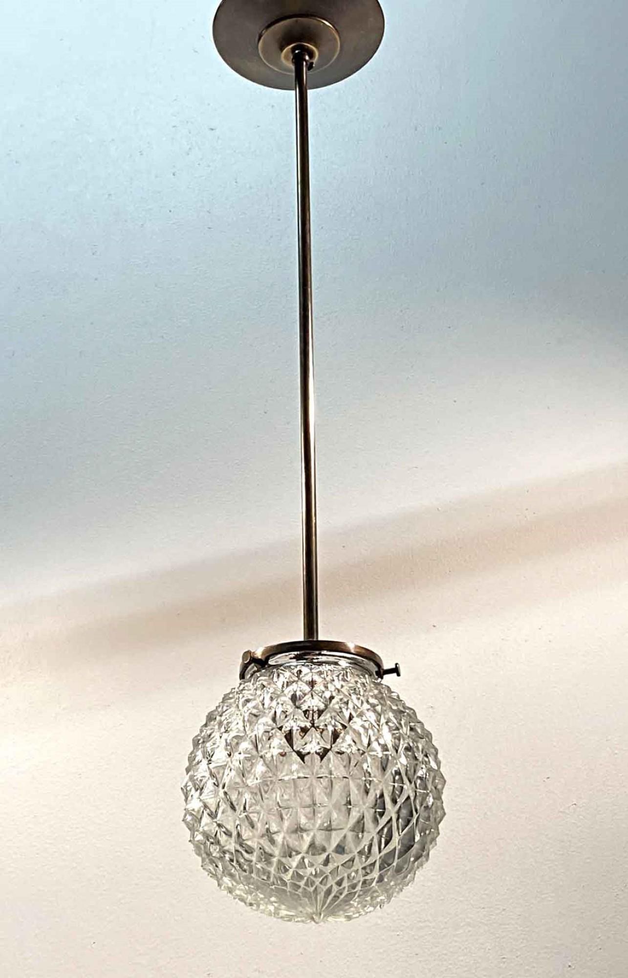 textured glass pendant light