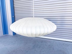 1990s Mid Century Saucer Fiberglass Pendant