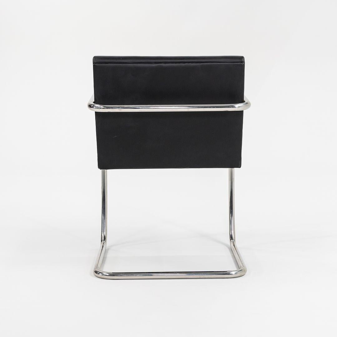1990er Mies van der Rohe für Knoll Röhrenstuhl Brno mit dünnem Pad in Leder (Italienisch) im Angebot