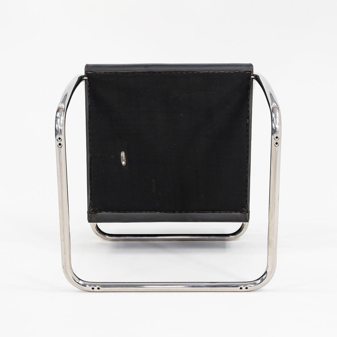 1990er Mies van der Rohe für Knoll Röhrenstuhl Brno mit dünnem Pad in Leder im Zustand „Gut“ im Angebot in Philadelphia, PA