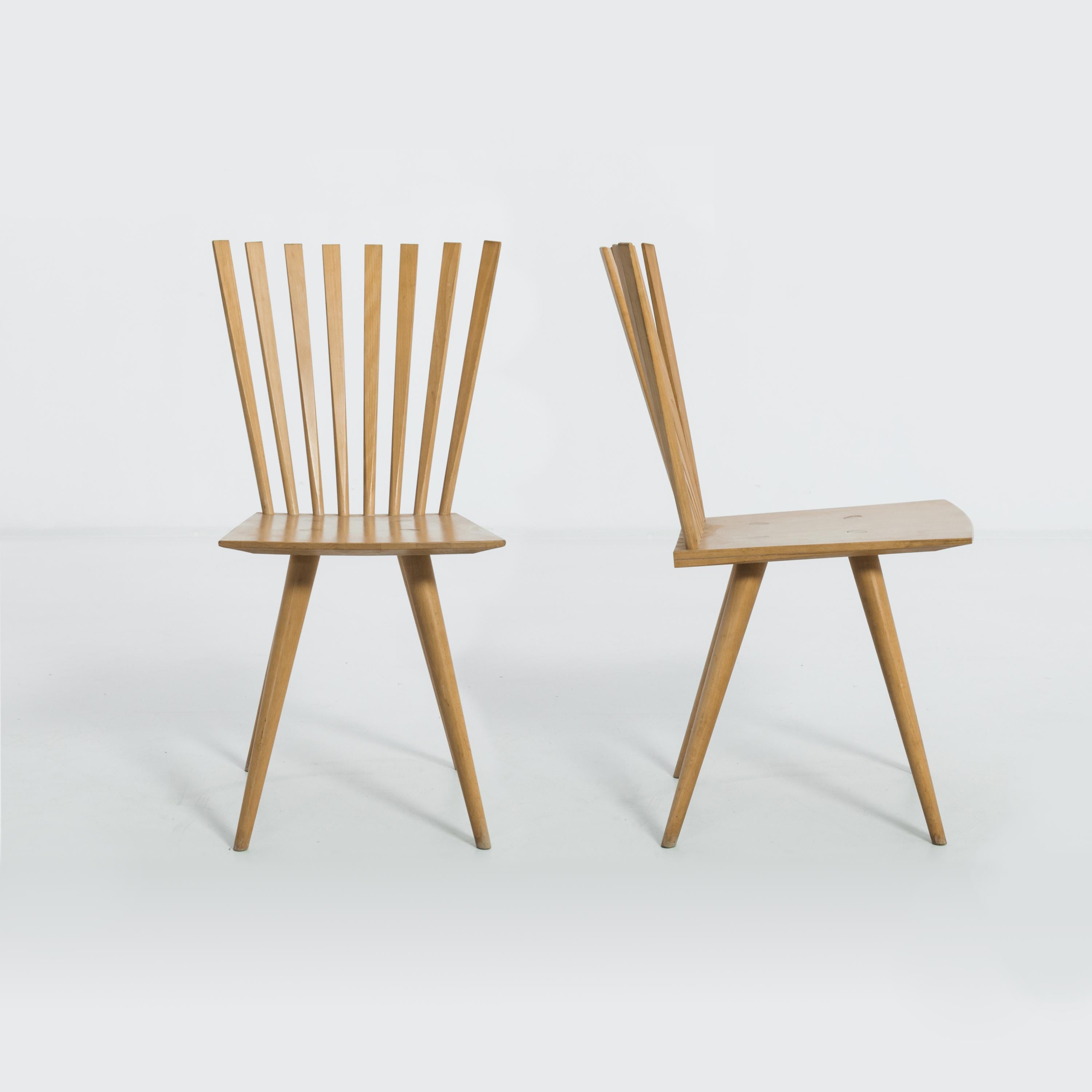1990s 'Mikado' Chairs by J. Foersom & P. Hiort-Lorenzen, a Pair 6