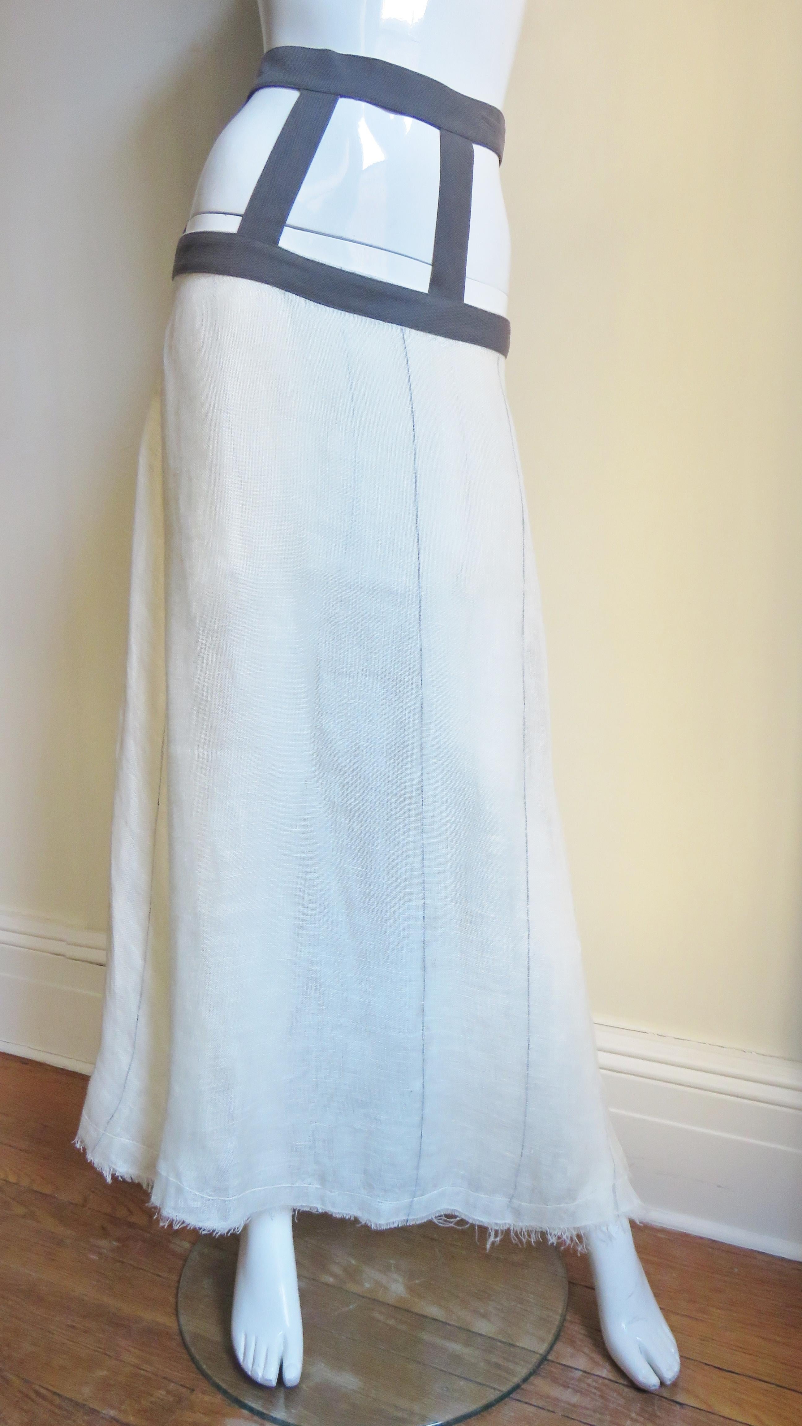 Cage New Yoke Maxi Skirt 1990s 1