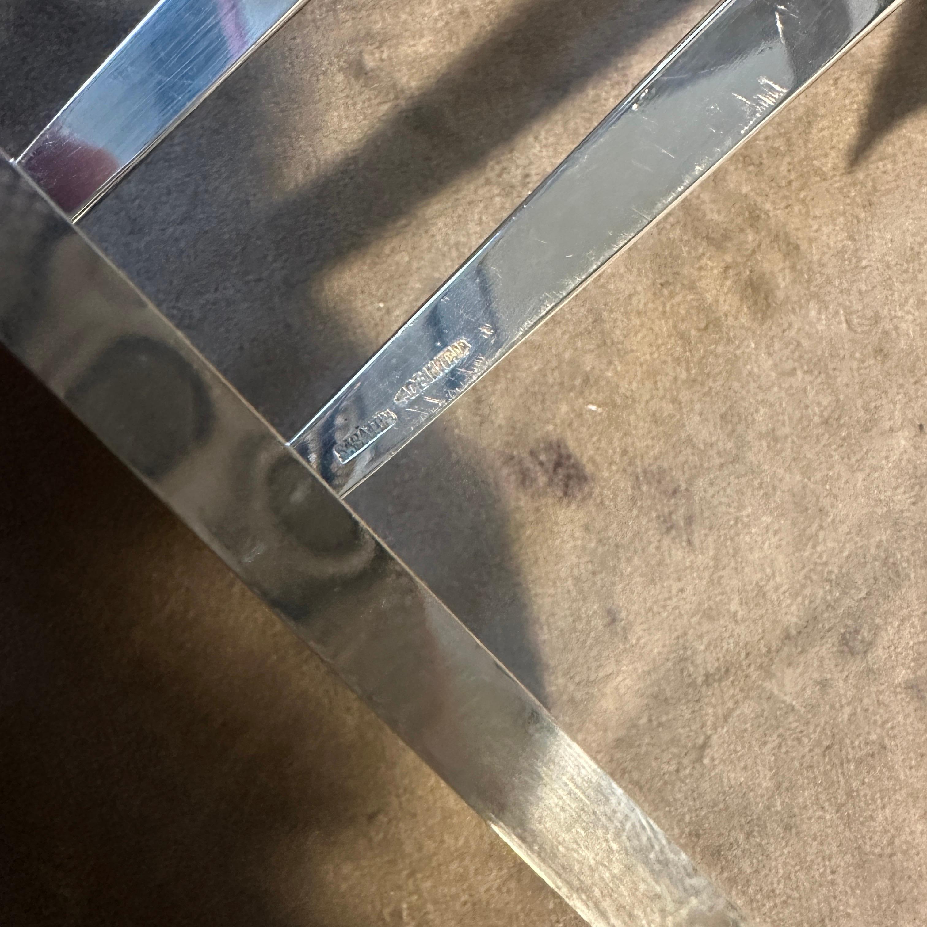 XX secolo Scultura minimalista anni '90 placcata in argento La Giraffa di Lino Sabattini in vendita